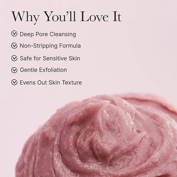 Arencia Rosehip Brightening Rice Mochi Face Cleanser & Daily Scrub - Moisturizing, Exfoliating & Deep-Cleansing 6