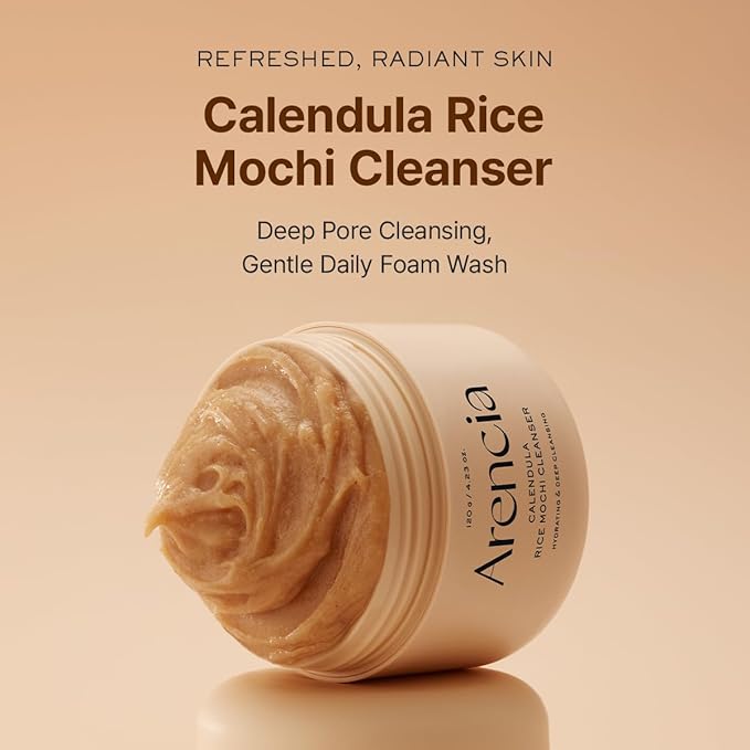 Arencia Calendula Rice Mochi Fresh Cleanser - Moisturizing, Brightening & Deep-Cleansing (120g) 6