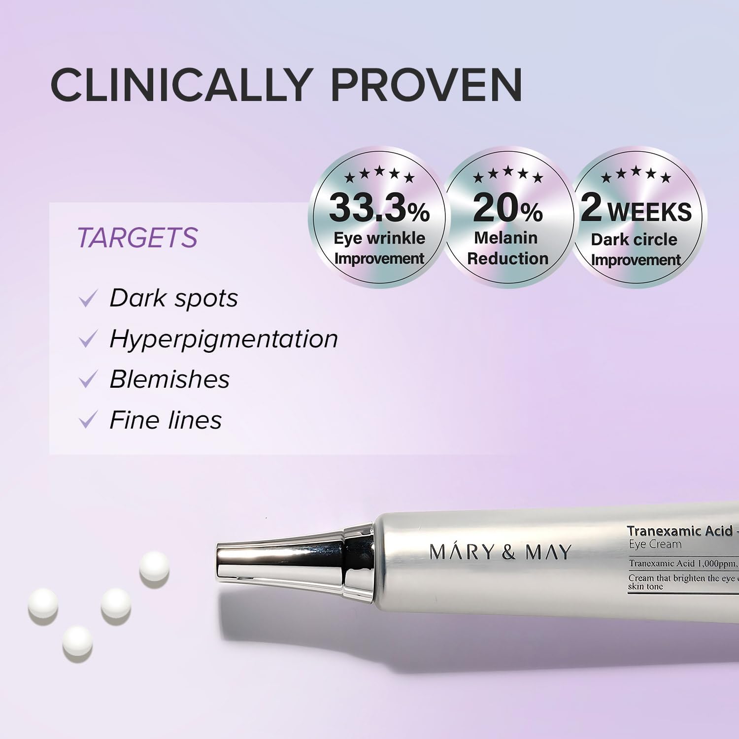 Mary&May Tranexamic Acid + Glutathione Eye Cream 30ml  3