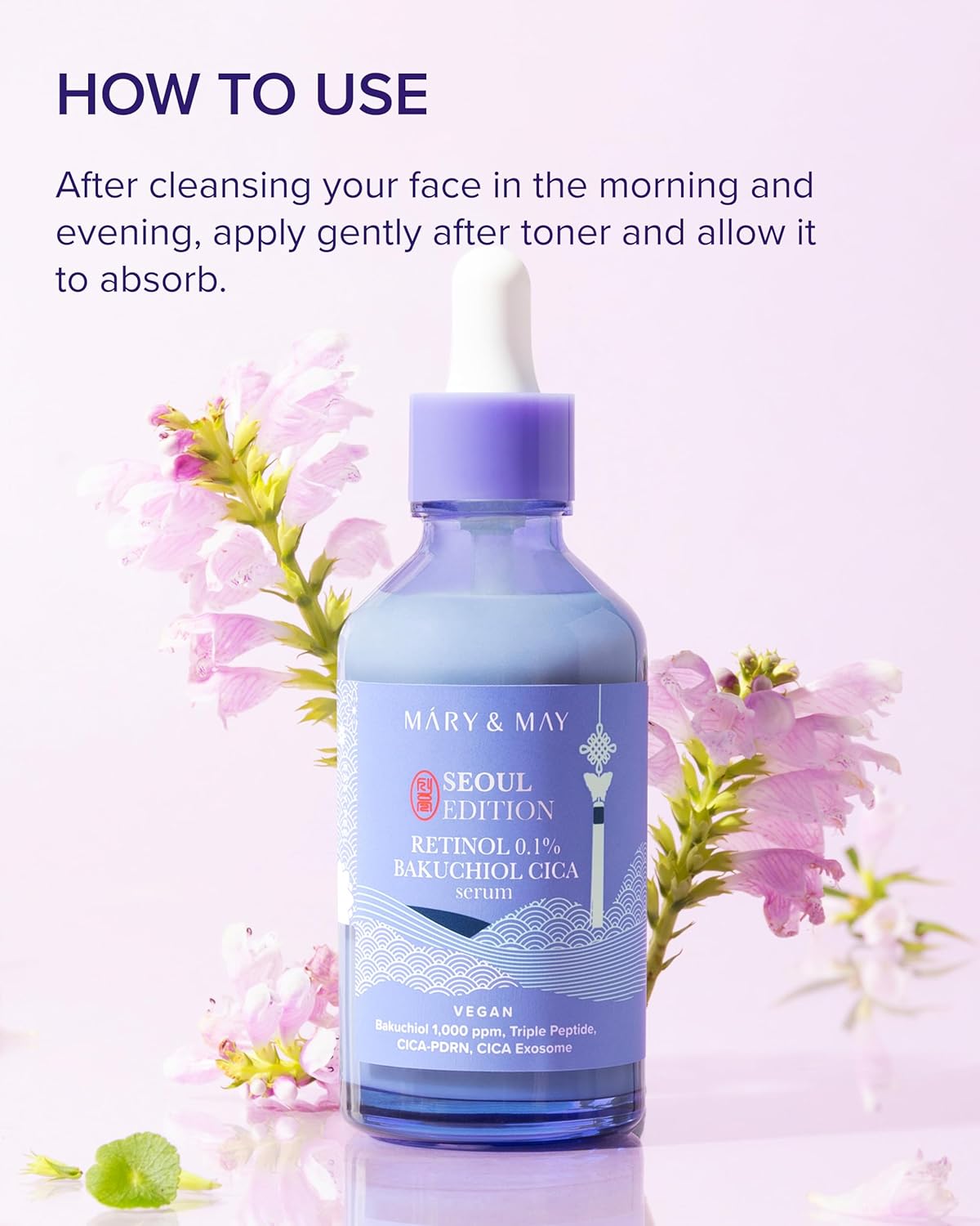 Mary&May SEOUL EDITION Retinol 0.1% Bakuchiol Cica Serum 80ml  6