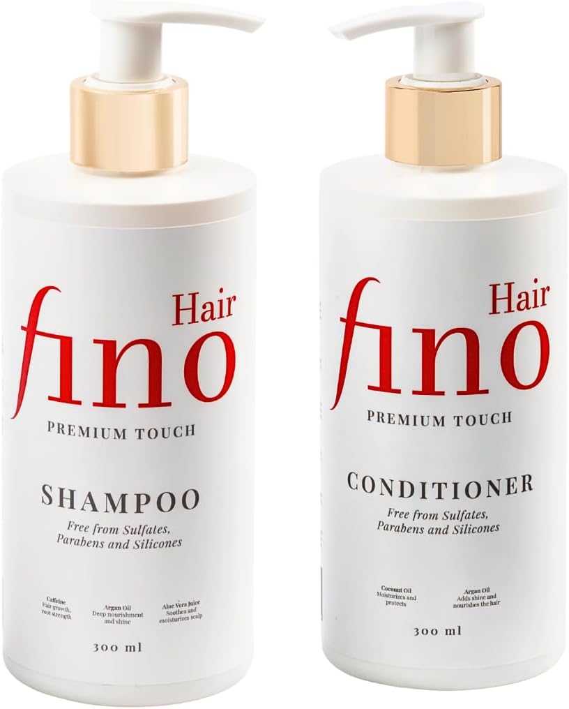 fino Hair Premium Set - Natural Shampoo + Conditioner for Healthy, Shiny Hair