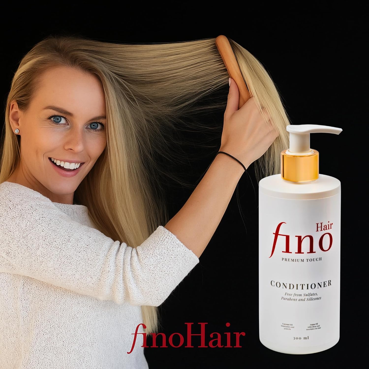 fino Hair Premium Set - Natural Shampoo + Conditioner for Healthy, Shiny Hair 7