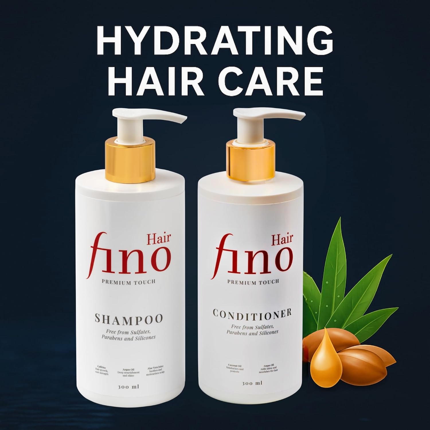 fino Hair Premium Set - Natural Shampoo + Conditioner for Healthy, Shiny Hair 8