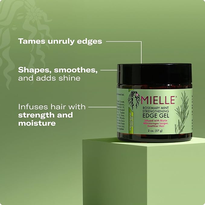 Mielle Organics Rosemary Mint Strengthening Edge Gel For Sleeking And Taming Hair, 57 g 4