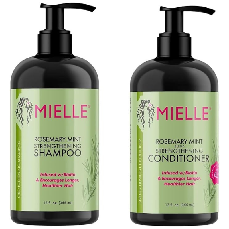 Mielle Rosemary Mint Biotin Infused Hair Growth Products for Stronger and Healthier Hair Shampoo and Conditioner Styling