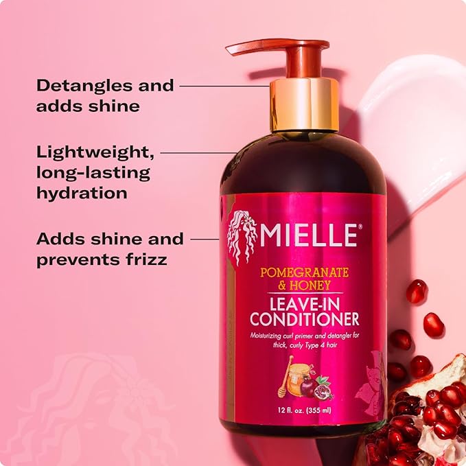 Mielle Organics Pomegranate & Honey Leave-In Conditioner for Type 4 Hair, 12 Ounces 3
