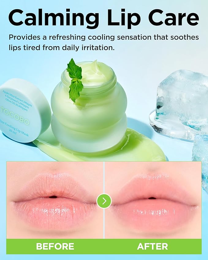 TOCOBO Mint Cooling Lip Mask – Cooling Relief Lip Sleeping Mask for Dry, Irritated Lips 4