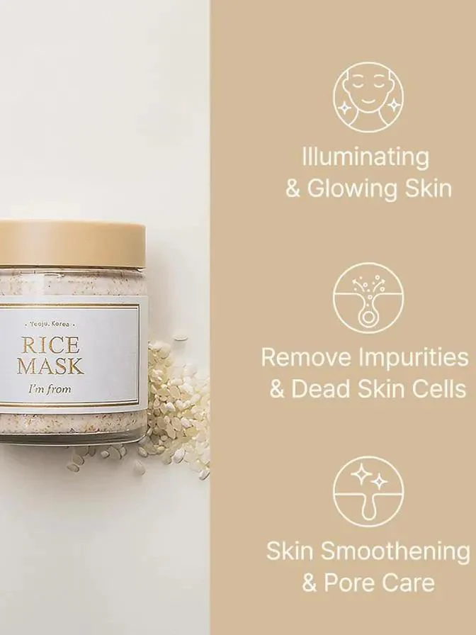 I’m From Rice Skincare Set – Toner, Serum, Cream & Mask | Brightening Care 5