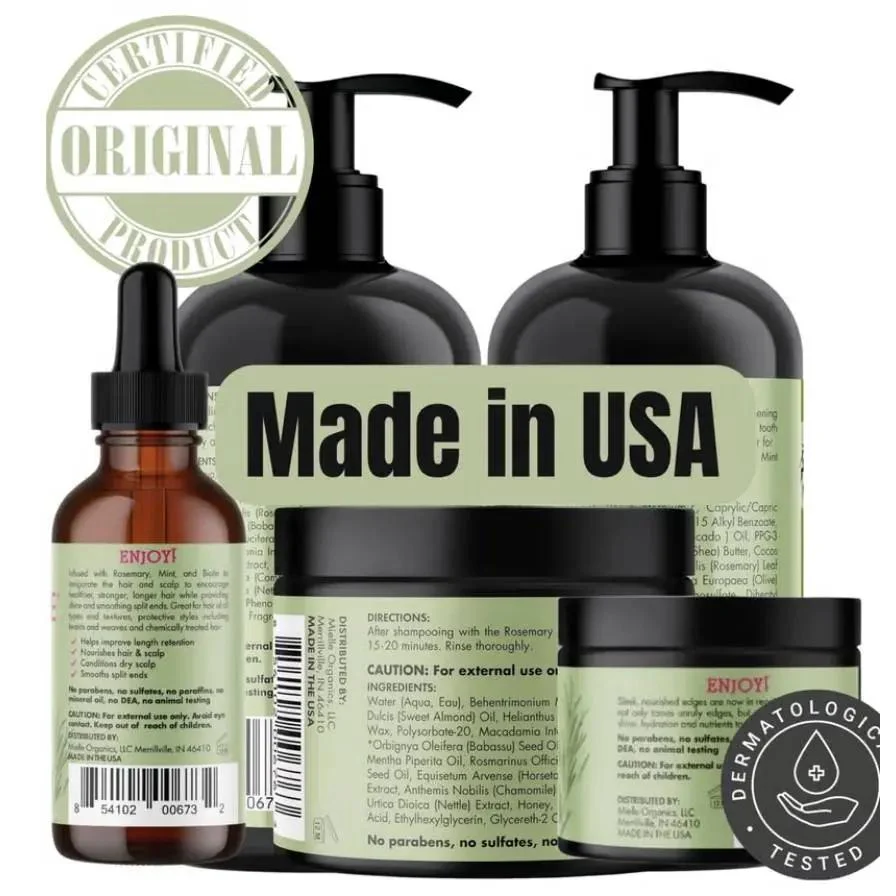 Mielle Organics Rosemary Mint Strengthening Set | Full Hair Care Bundle 2