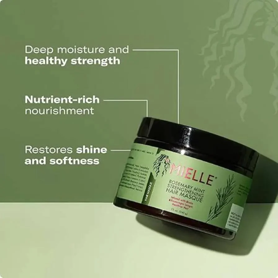 Mielle Organics Rosemary Mint Strengthening Set | Full Hair Care Bundle 8
