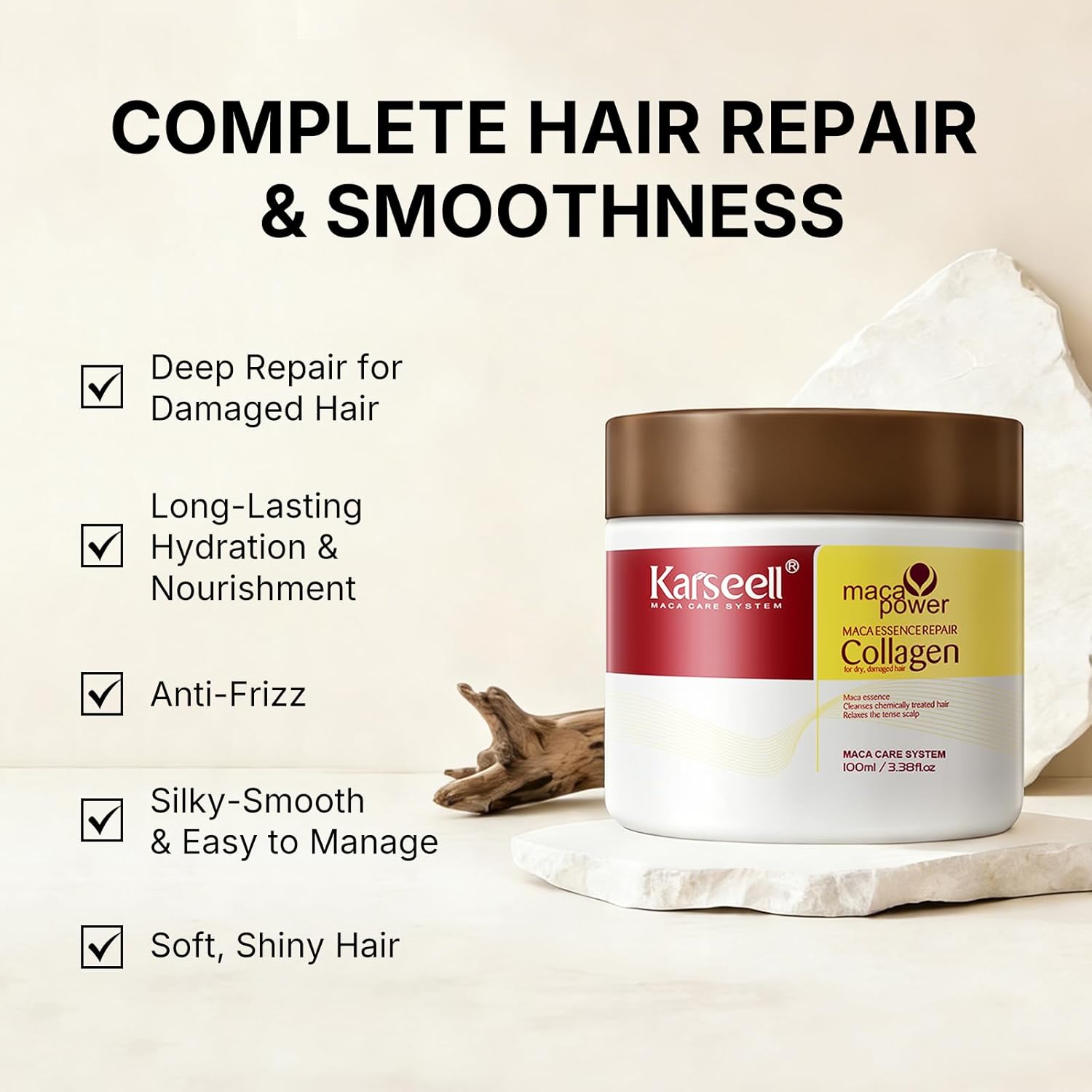 Karseell 100ml Collagen Hair Treatment Deep Repair Conditioning Argan Oil Collagen Hair Mask 2