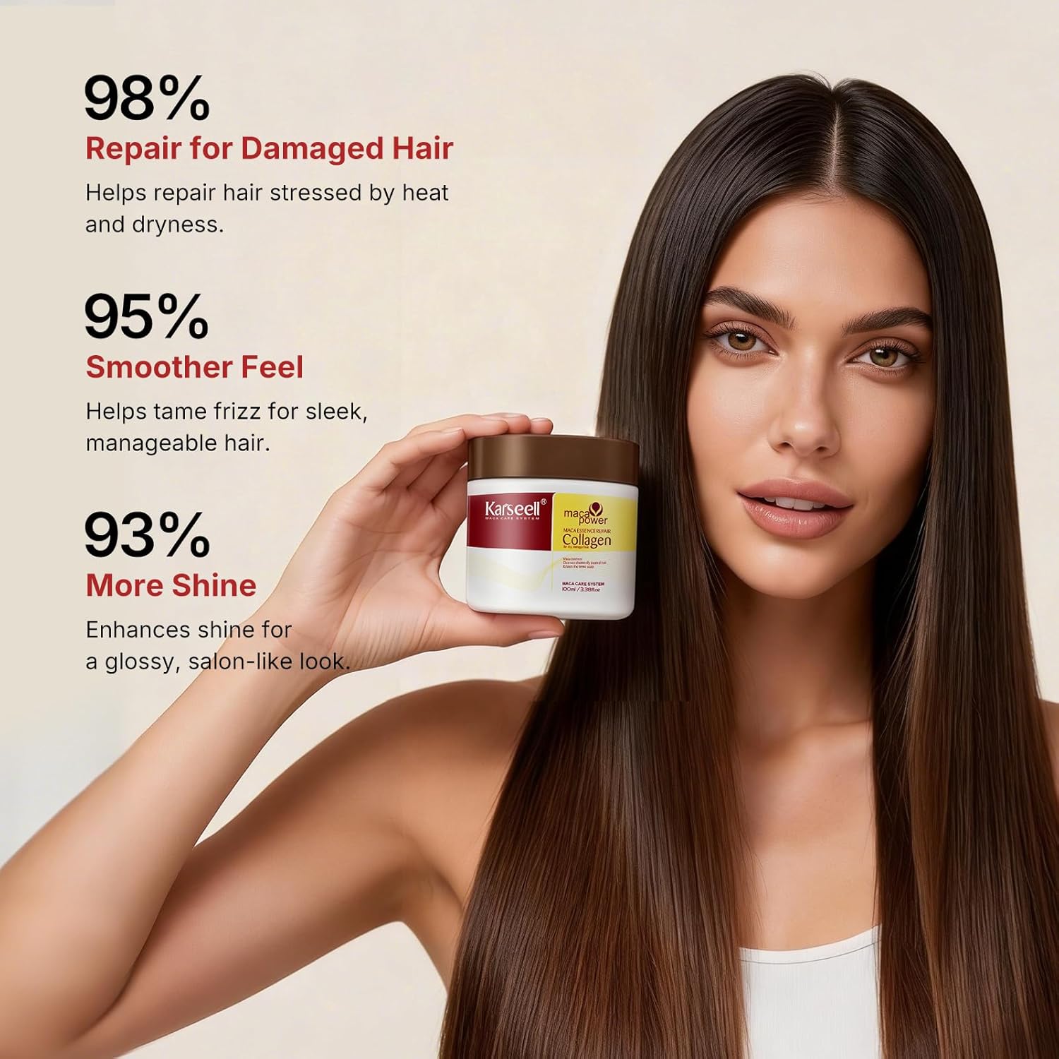 Karseell 100ml Collagen Hair Treatment Deep Repair Conditioning Argan Oil Collagen Hair Mask 3