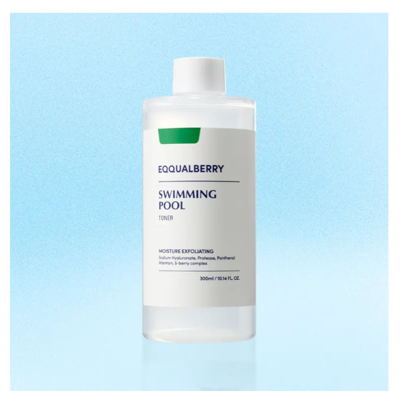 EQQUALBERRY Swimming Pool Face Toner 300ml - Gentle Daily Exfoliating