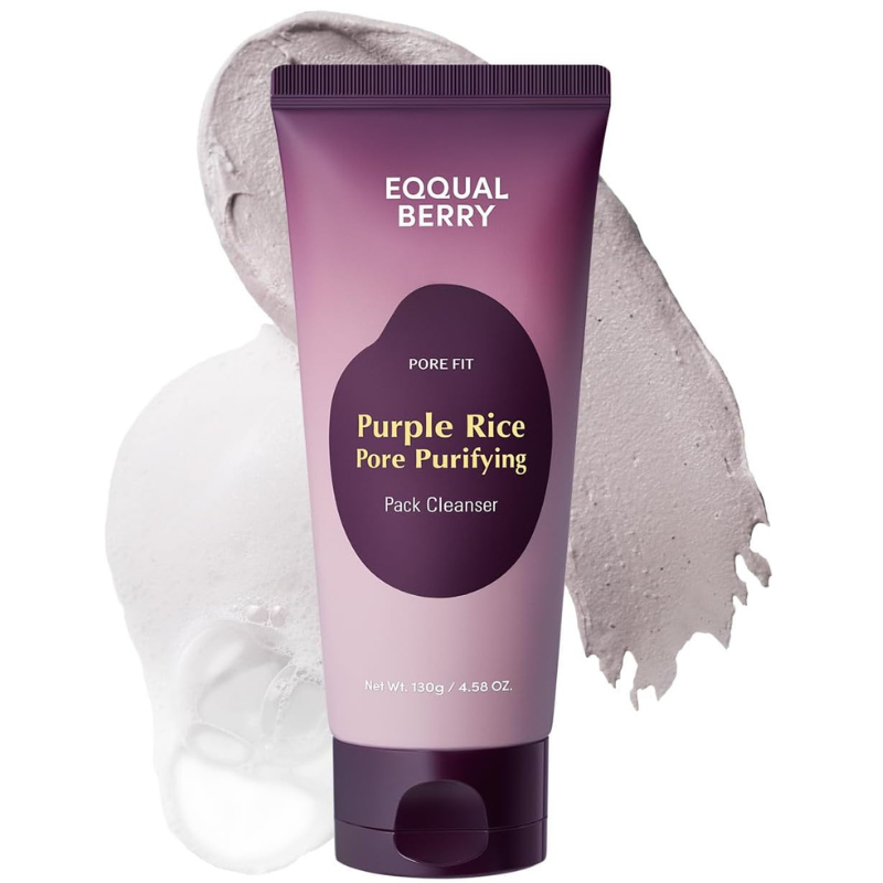 EQQUALBERRY Purple Rice Pore Purifying Pack Cleanser -130G