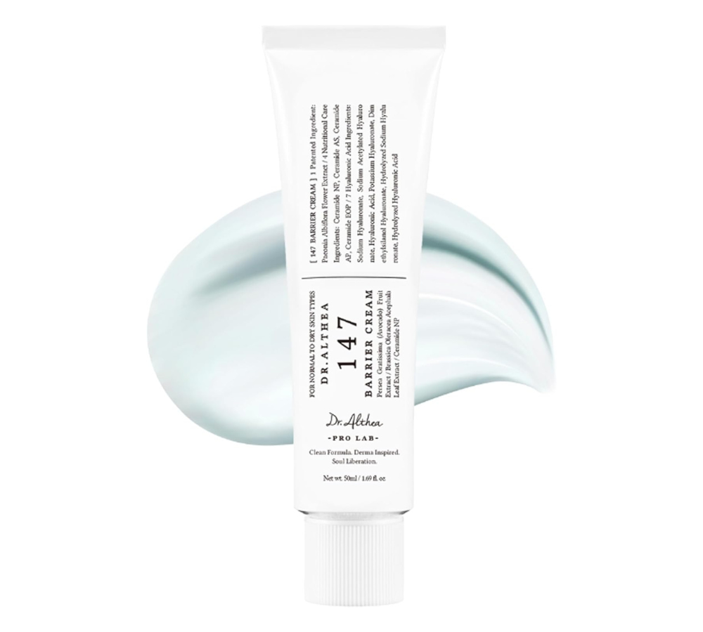 Dr.Althea 147 Barrier Cream | Daily Skin Barrier Repair Care | Deep Hydrating with Hyaluronic Acid & Ceramides | Korean Vegan Skincare for All Skin Types | 1.7 Fl Oz