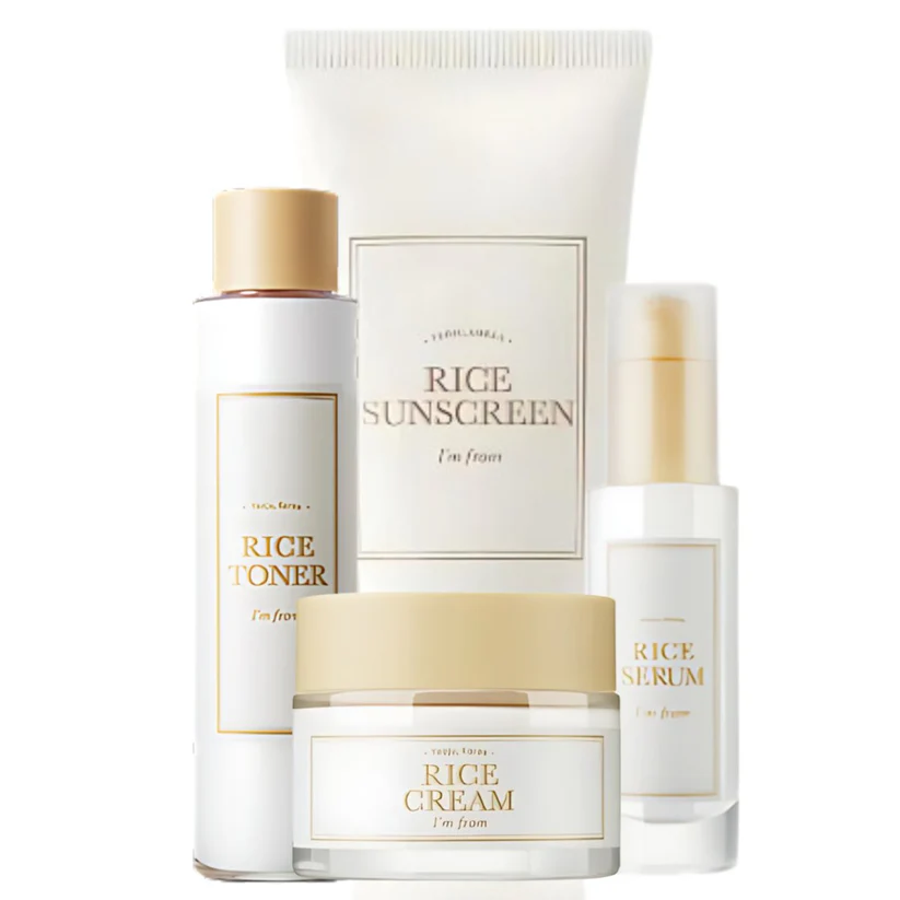 I’m From Rice Skincare Set – Toner, Serum, Cream & Mask | Brightening Care