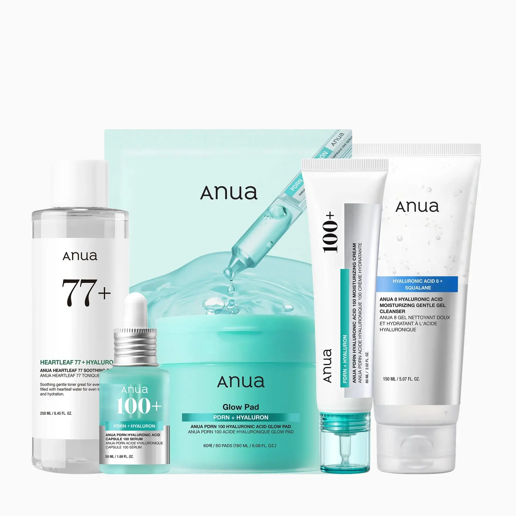 Anua Hydrating Hyaluronic Acid Skincare Set with PDRN & Heartleaf – 6pcs 8