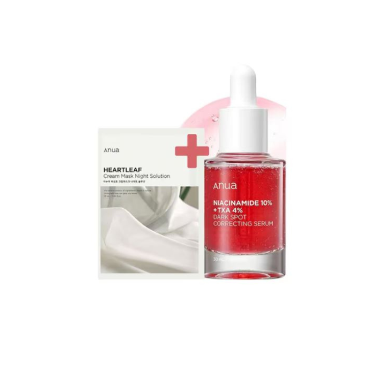 ANUA Evening Skin Perfection Pack – Niacinamide 10% + TXA 4% Dark Spot Correcting Serum (30ml)