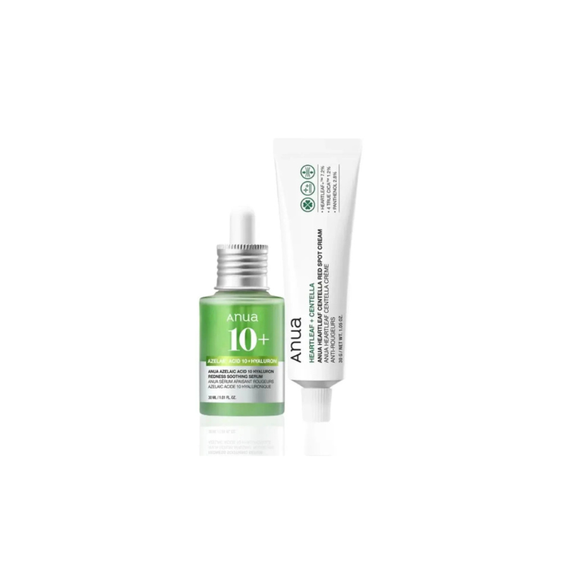 Anua Azelaic Acid 10 Serum & Heartleaf Centella Cream Set | 30ml + 30g