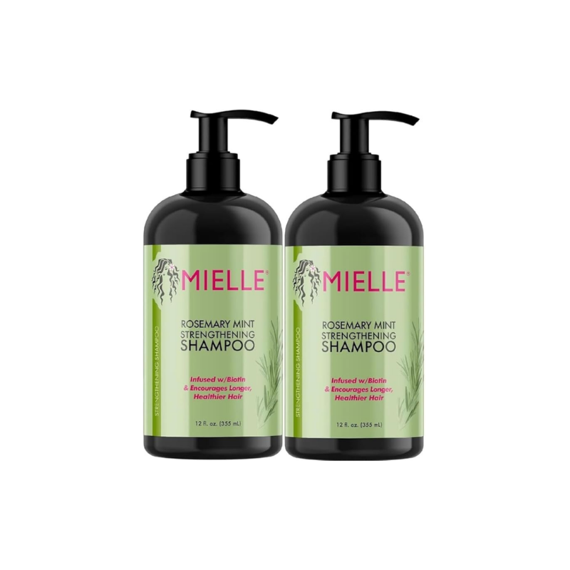 Mielle Rosemary Mint Shampoo with Biotin, Promotes Hair Growth, Strengthens Weak and Brittle Hair, Deep Cleanses Scalp, 355ml (Pack of 2)