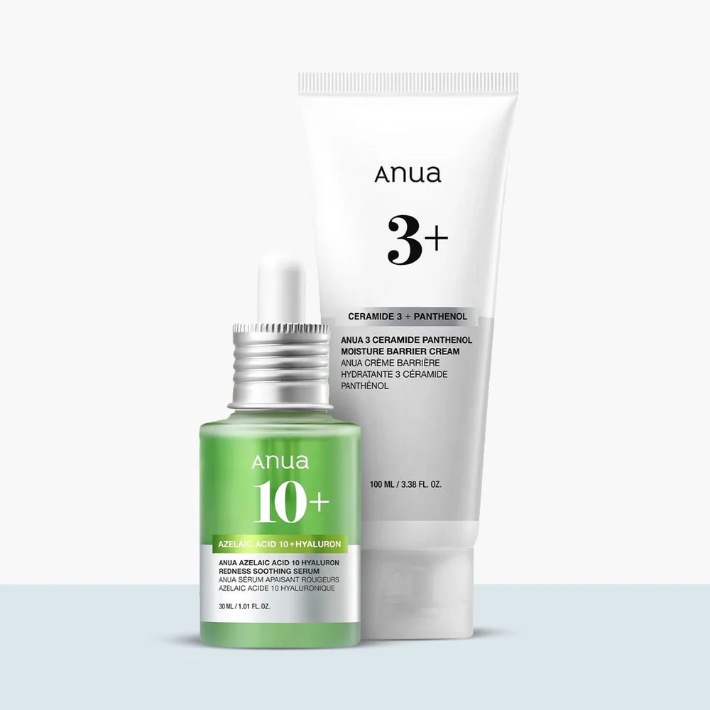 Azelaic Acid Serum & Ceramide Panthenol Cream Set | 30ml + 100ml