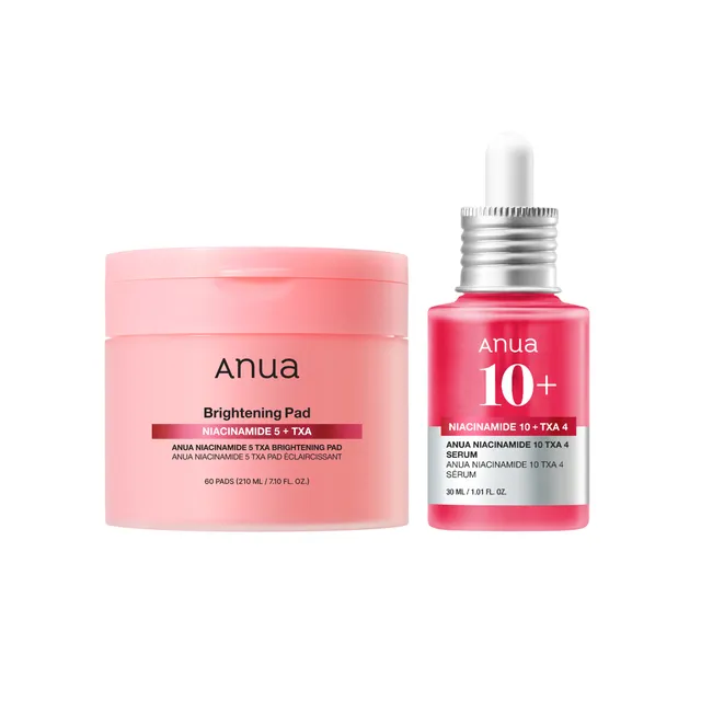 Niacinamide TXA Brightening Bundle – Pads & Serum for Dark Spots