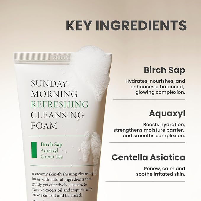 AXIS-Y Sunday Morning Refreshing Cleansing Foam 120ml 4