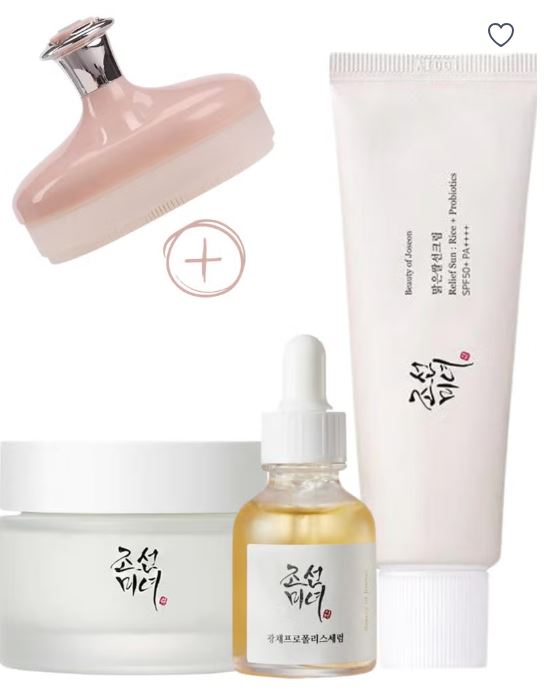 Glow Serum with Propolis & Niacinamide,  Dynasty Cream, and Sunscreen Relief Sun Probiotics SPF50+ PA++++ 130ml
