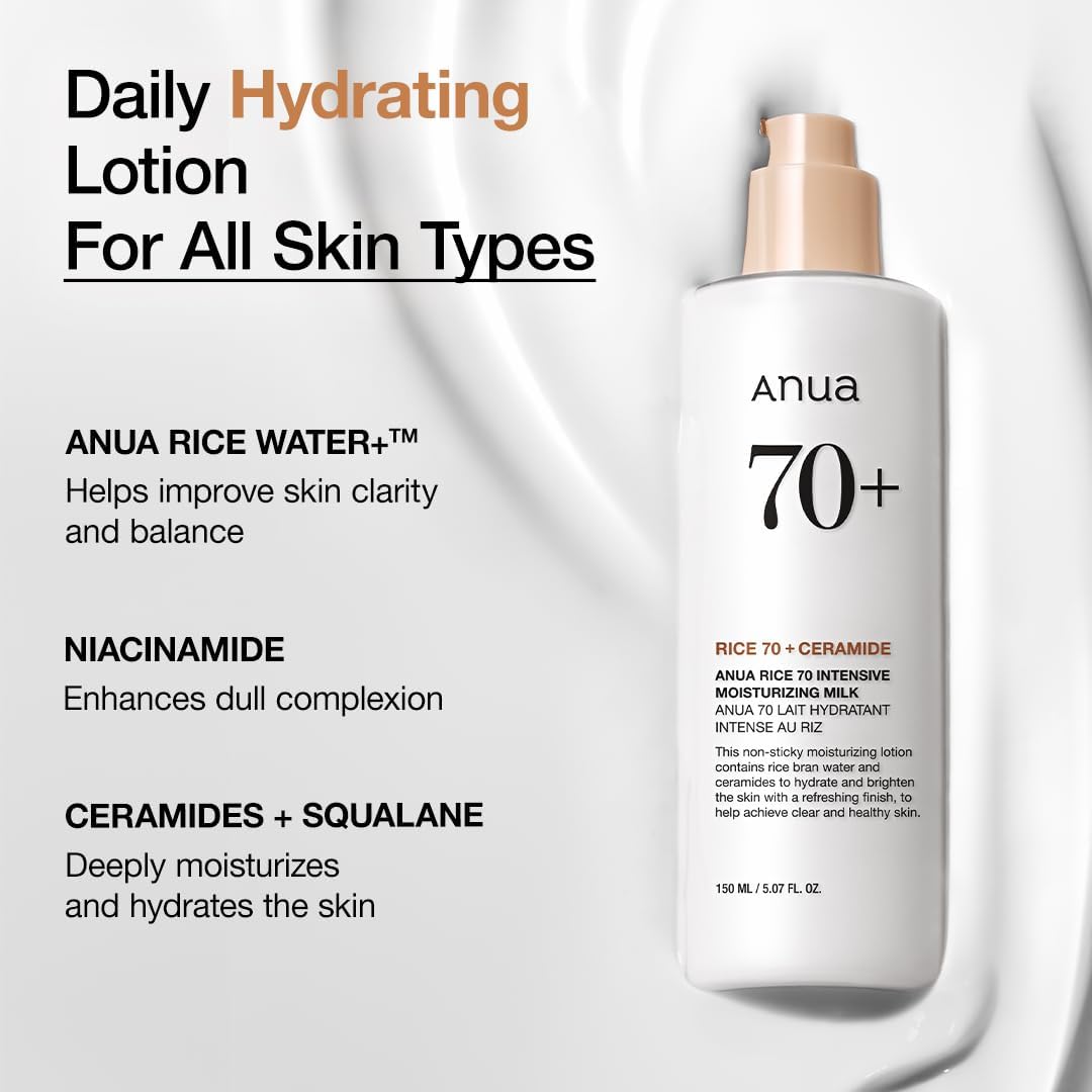 ANUA Rice 70 Intensive Moisturizing Milk, Lotion 150ML 2