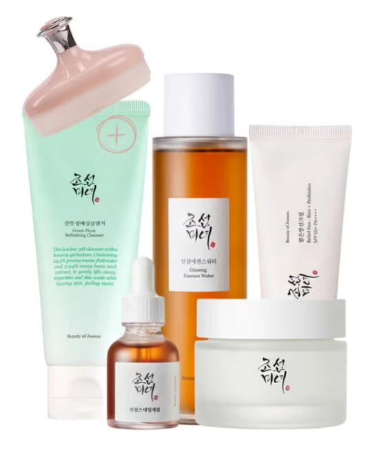 Beauty of Joseon Serenity Collection For Radiant Skin Green Plum Cleansing Foam Ginseng Essence Water Revive Serum Ginseng Snail Musin Dynasty Cream Sunscreen Rice Probiotics SPF50+ PA++++ 360ml