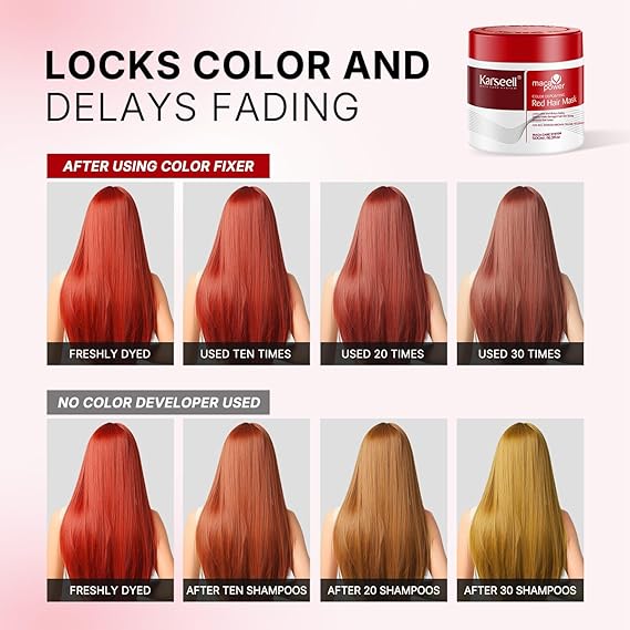 Karseell Color Depositing Red Hair Mask For Red Hair, 500ML 2