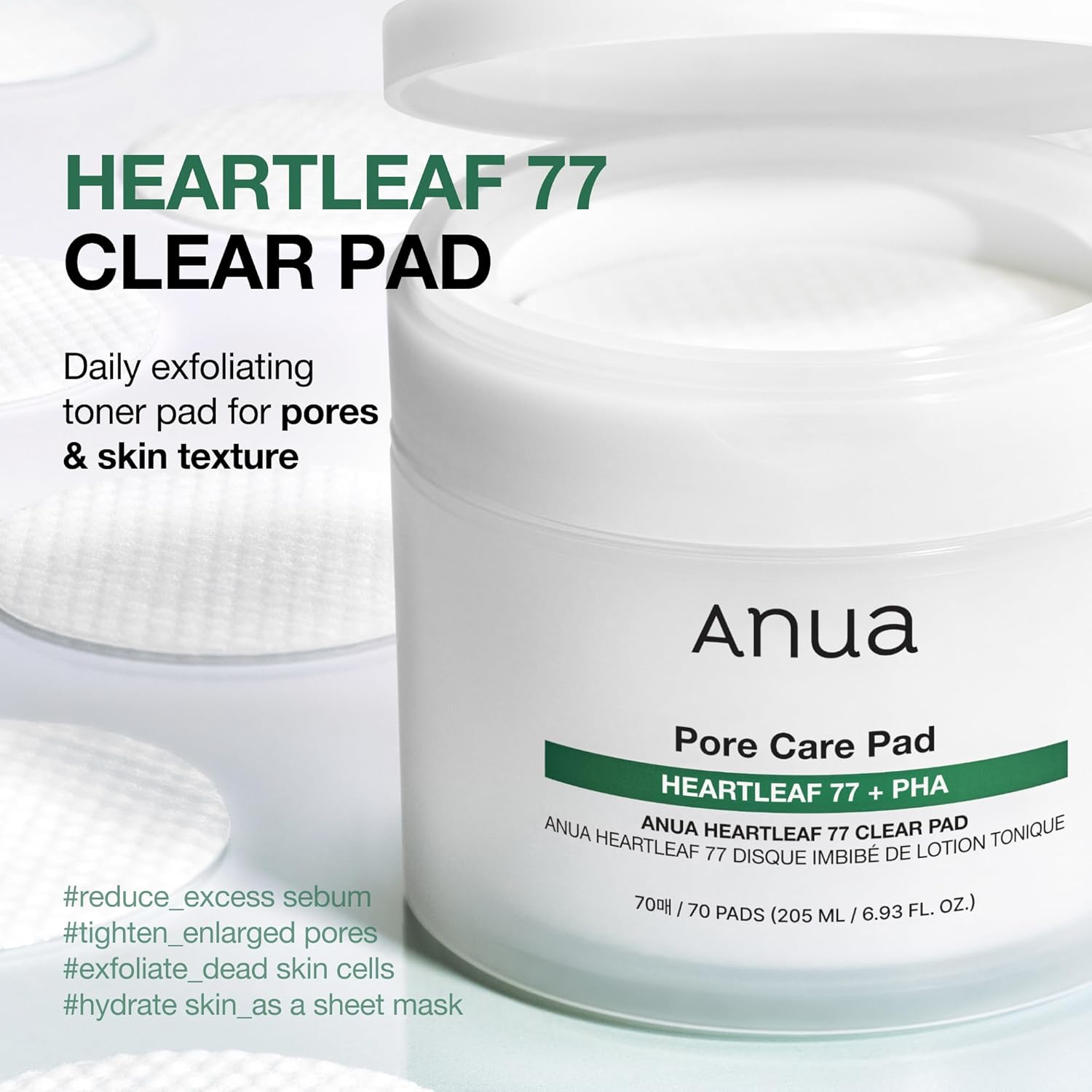 ANUA Heartleaf 77 Toner Pad, Mild Exfoliating Facial Pads for Glass Skin 5