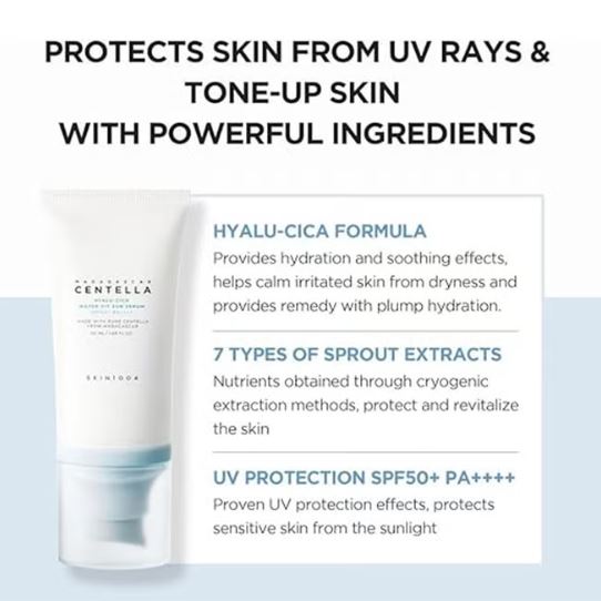 SKIN1004 Madagascar Centella Hyalu-Cica Water-Fit Sun Serum (50ml x 2) Twin Pack 4