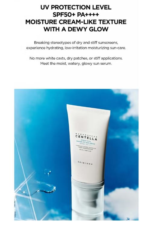 SKIN1004 Madagascar Centella Hyalu-Cica Full Skincare Set: SPF50+ Sun Serum, Brightening Toner, Protective Sun Stick, and Nourishing First Ampoule 380ml 3