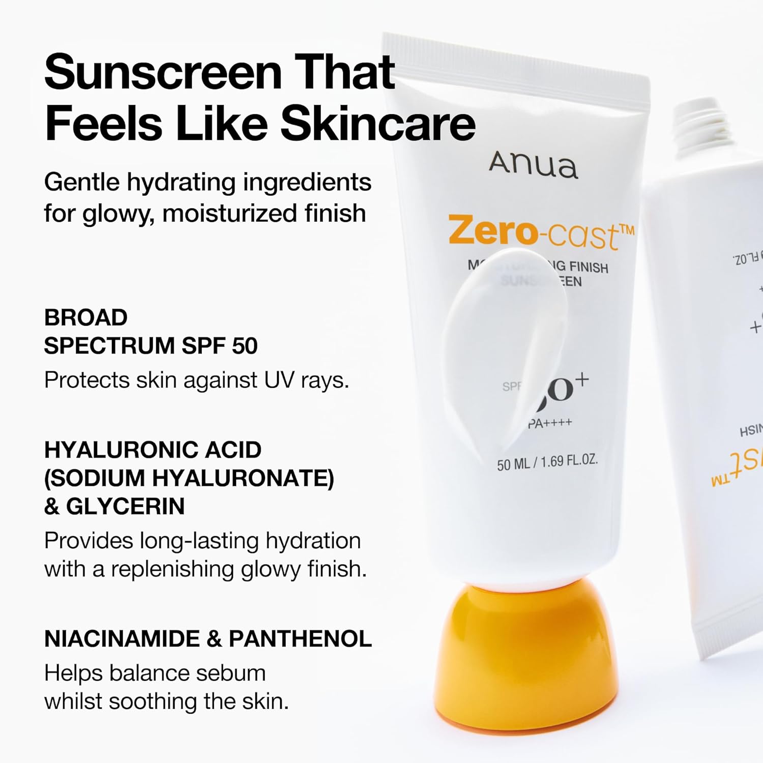 ANUA ZERO-CAST MOISTURIZING FINISH SUNSCREEN 50ml 7