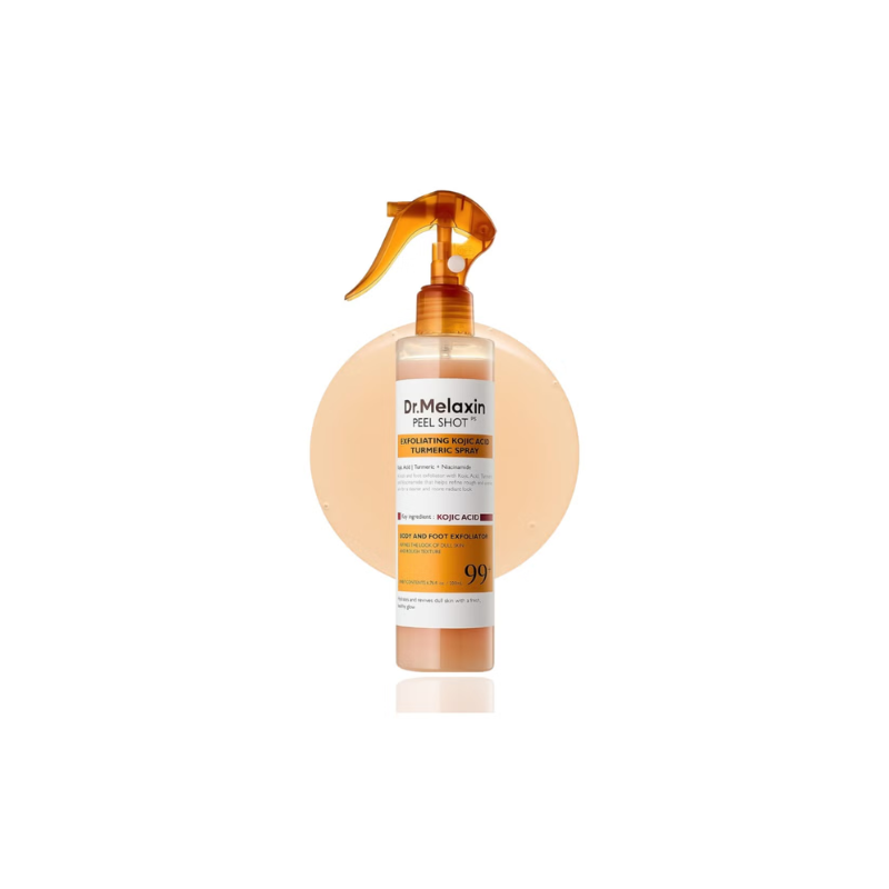 Dark Spots, Dull Skin & Uneven Tone Corrector — Dr.Melaxin Peel Shot Exfoliating Kojic Acid & Turmeric Brightening Spray
