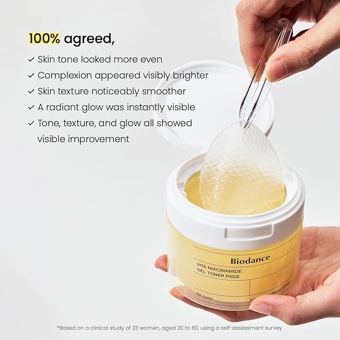 Biodance Vita Niacinamide Gel Toner Pads, 60Pads 3