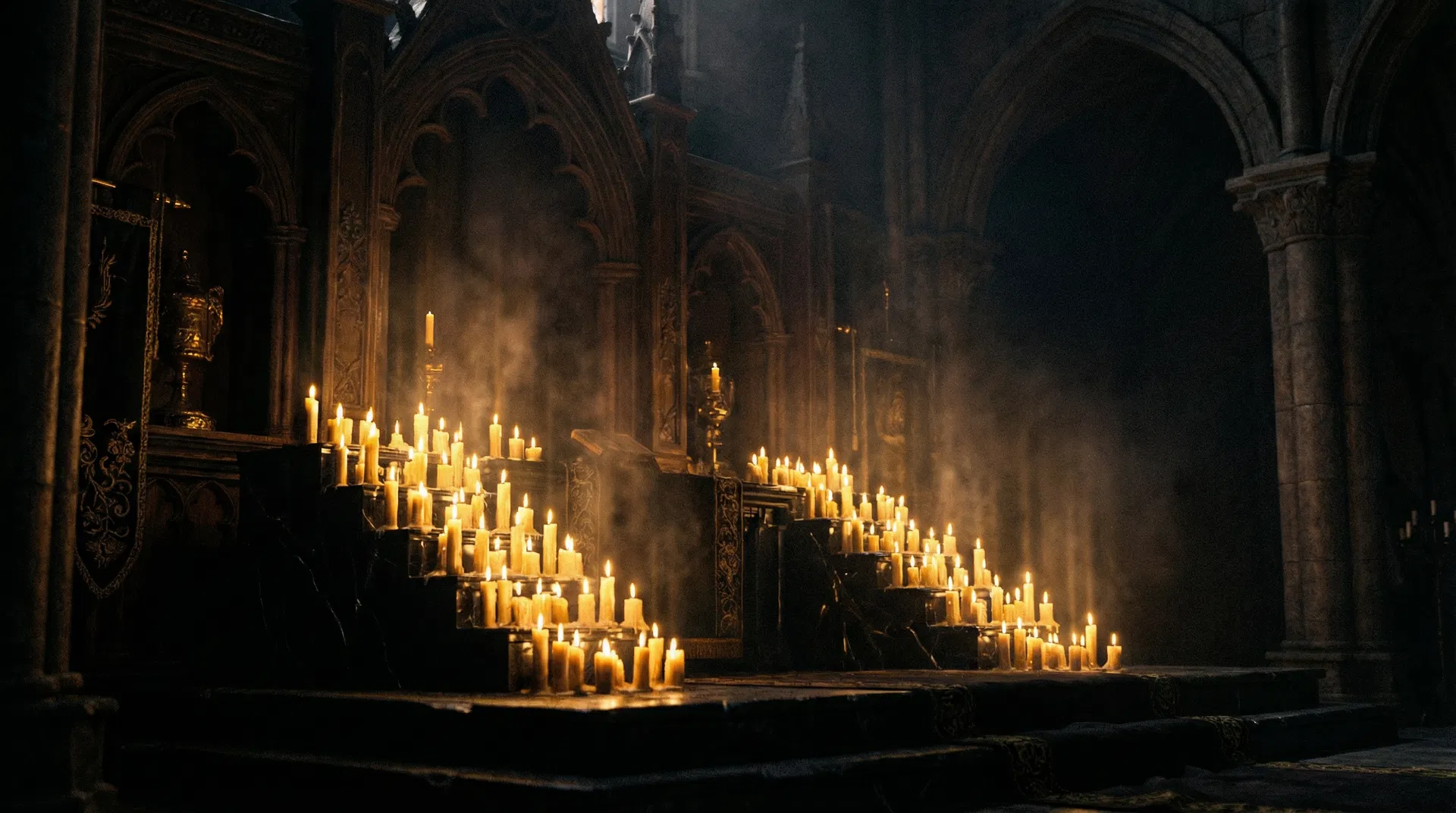 Sacred altar with candles