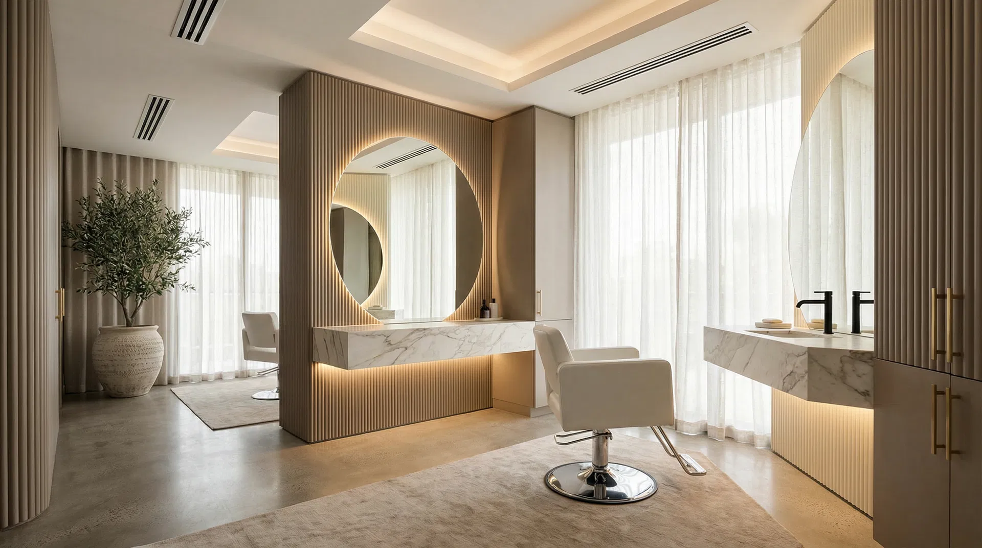 Luxury salon suite interior