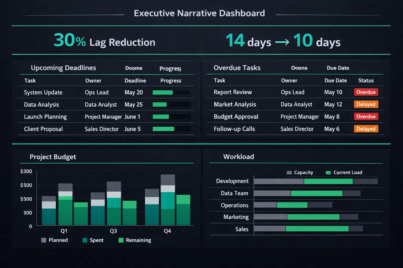 Executive Narrative Dashboard