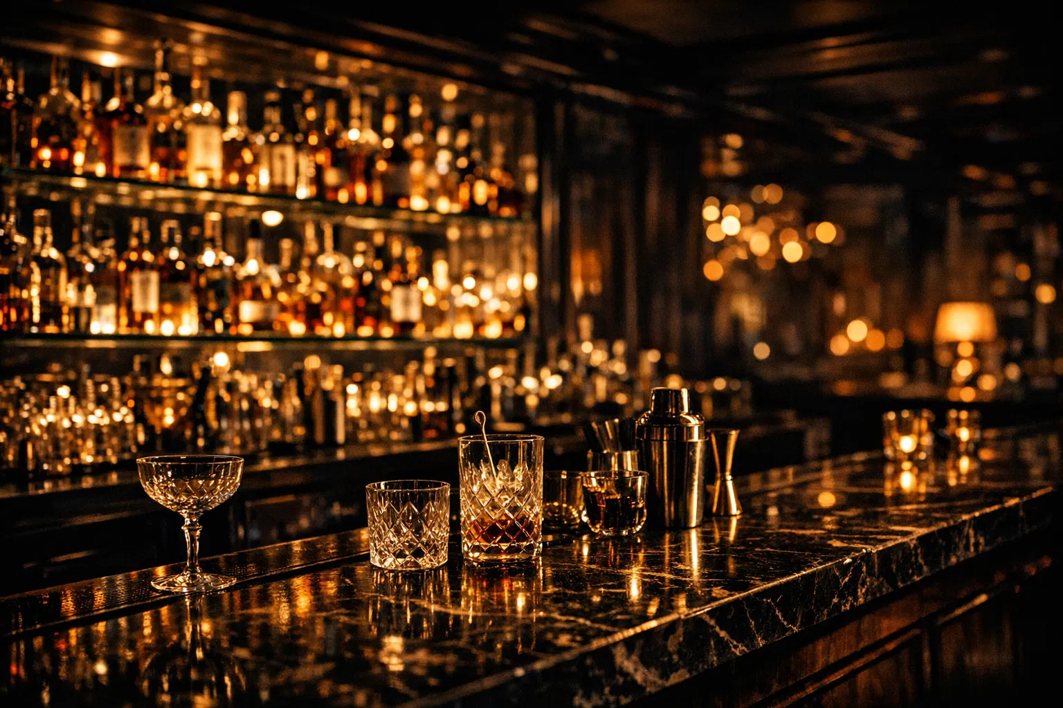 Luxury bar interior