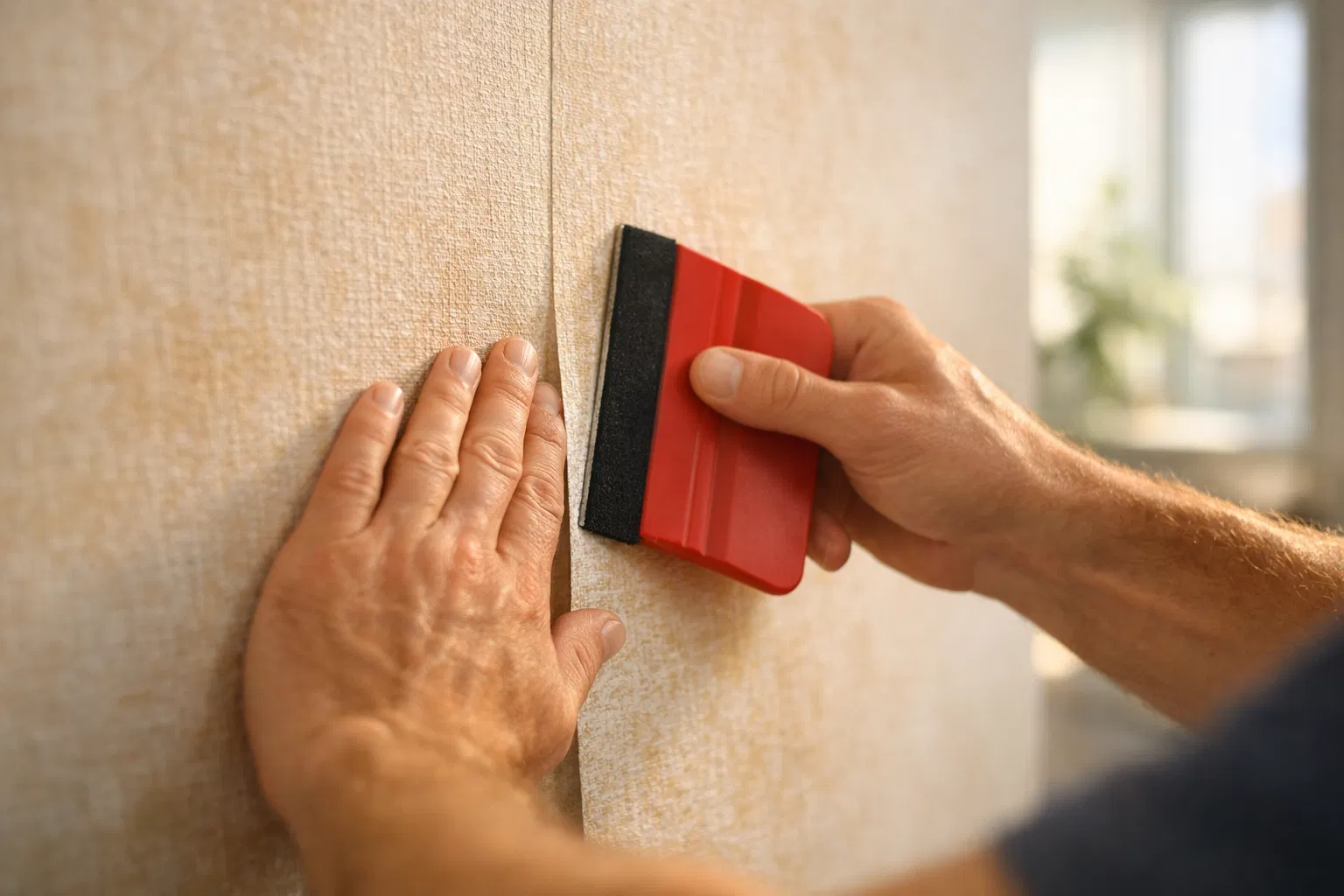 Professional wallpaper installation
