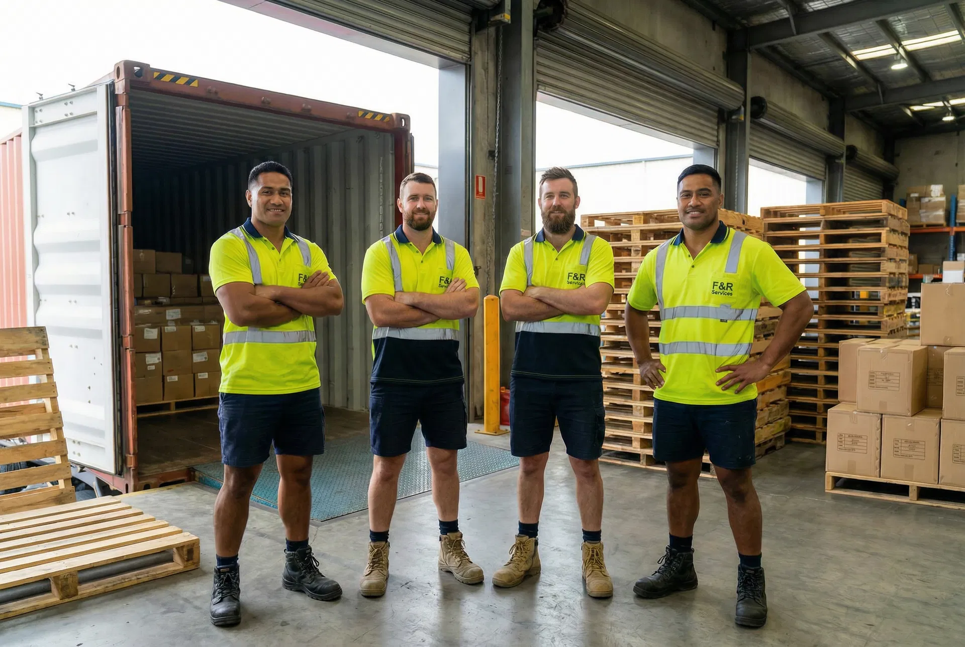 F&R Services team at a warehouse site