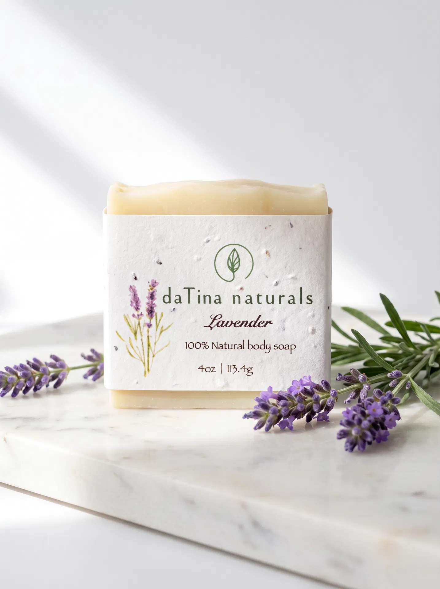 Lavender natural bar soap by daTina Naturals