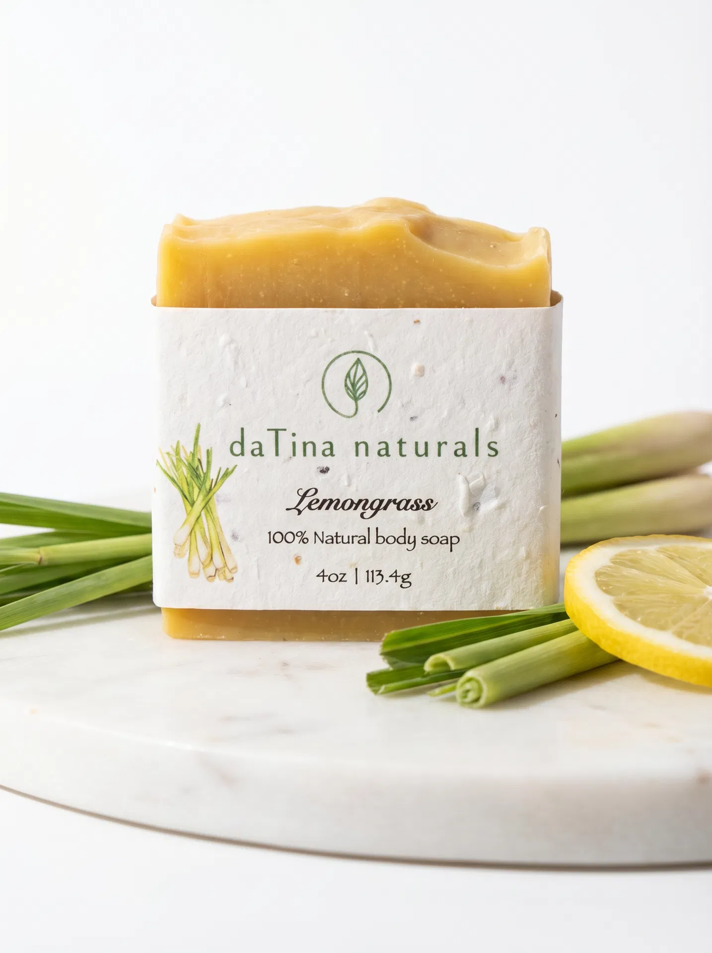 Lemongrass natural bar soap by daTina Naturals