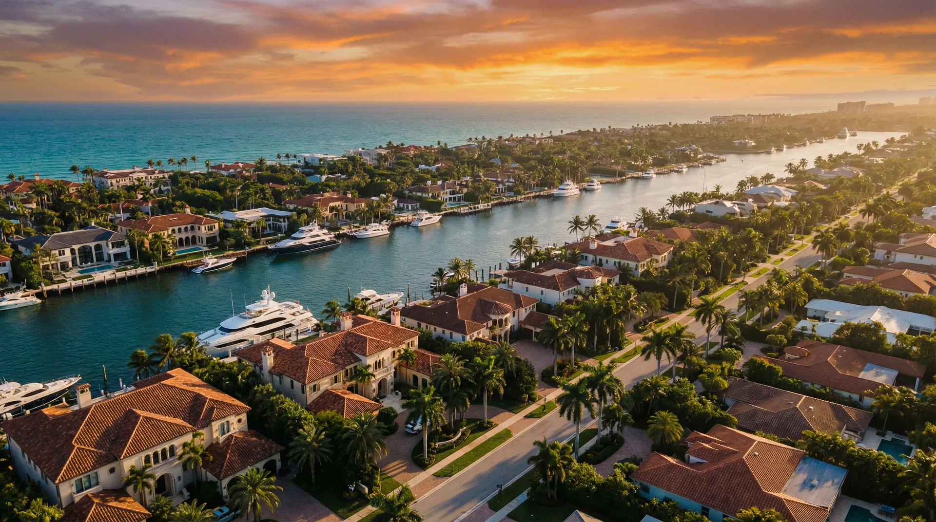 Luxury waterfront real estate in Boca Raton