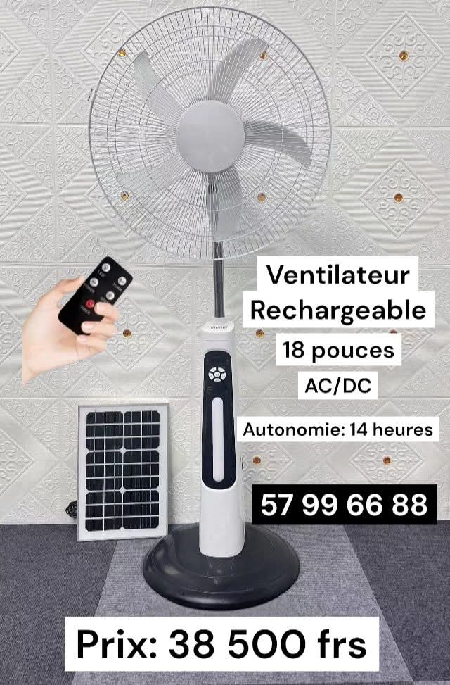 Ventilateur rechargeable hepu 18 pouces