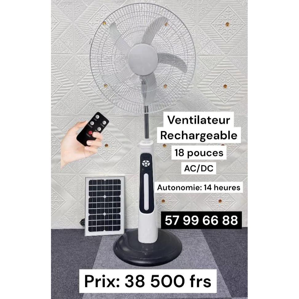 Ventilateur rechargeable