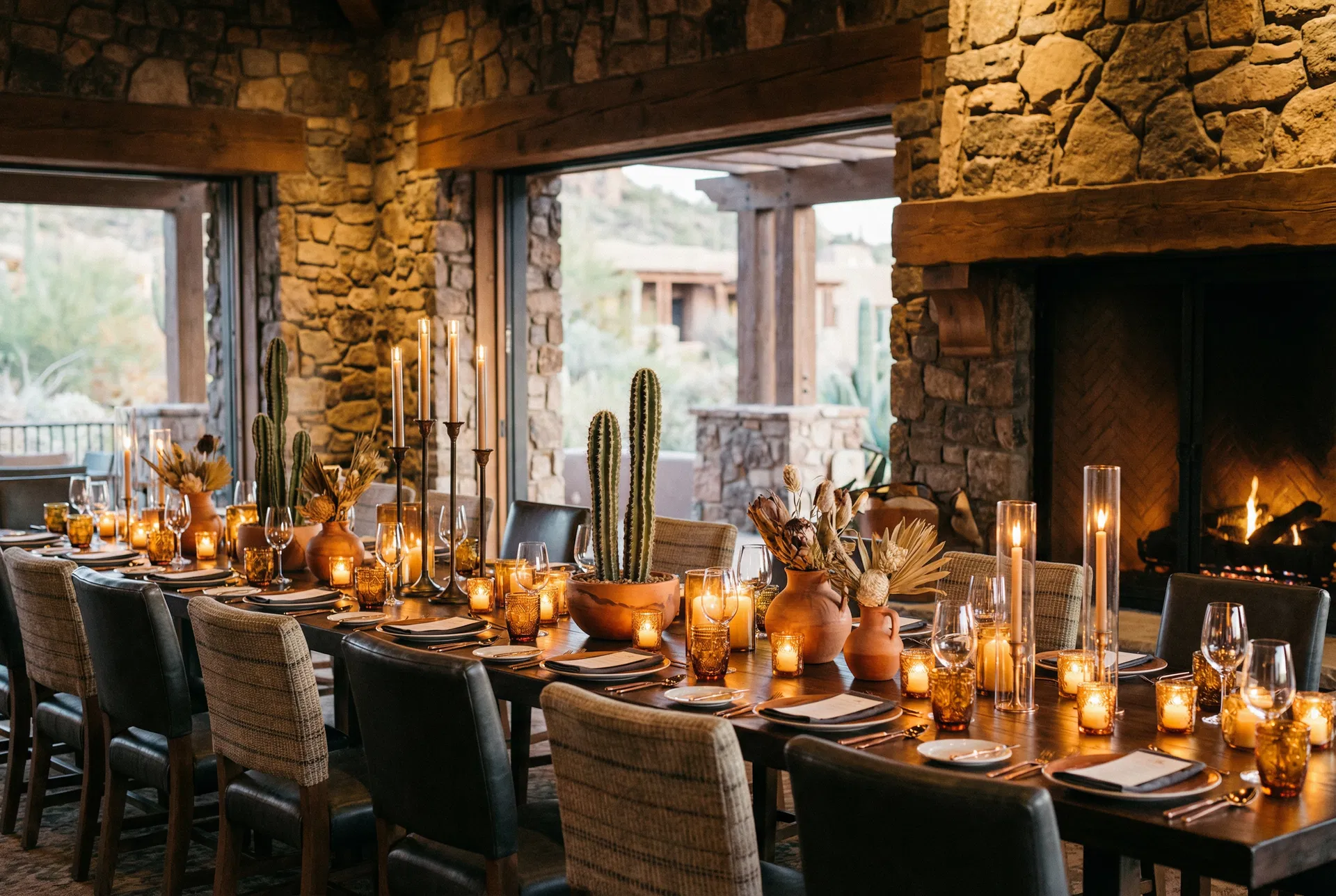 Private dinner setting