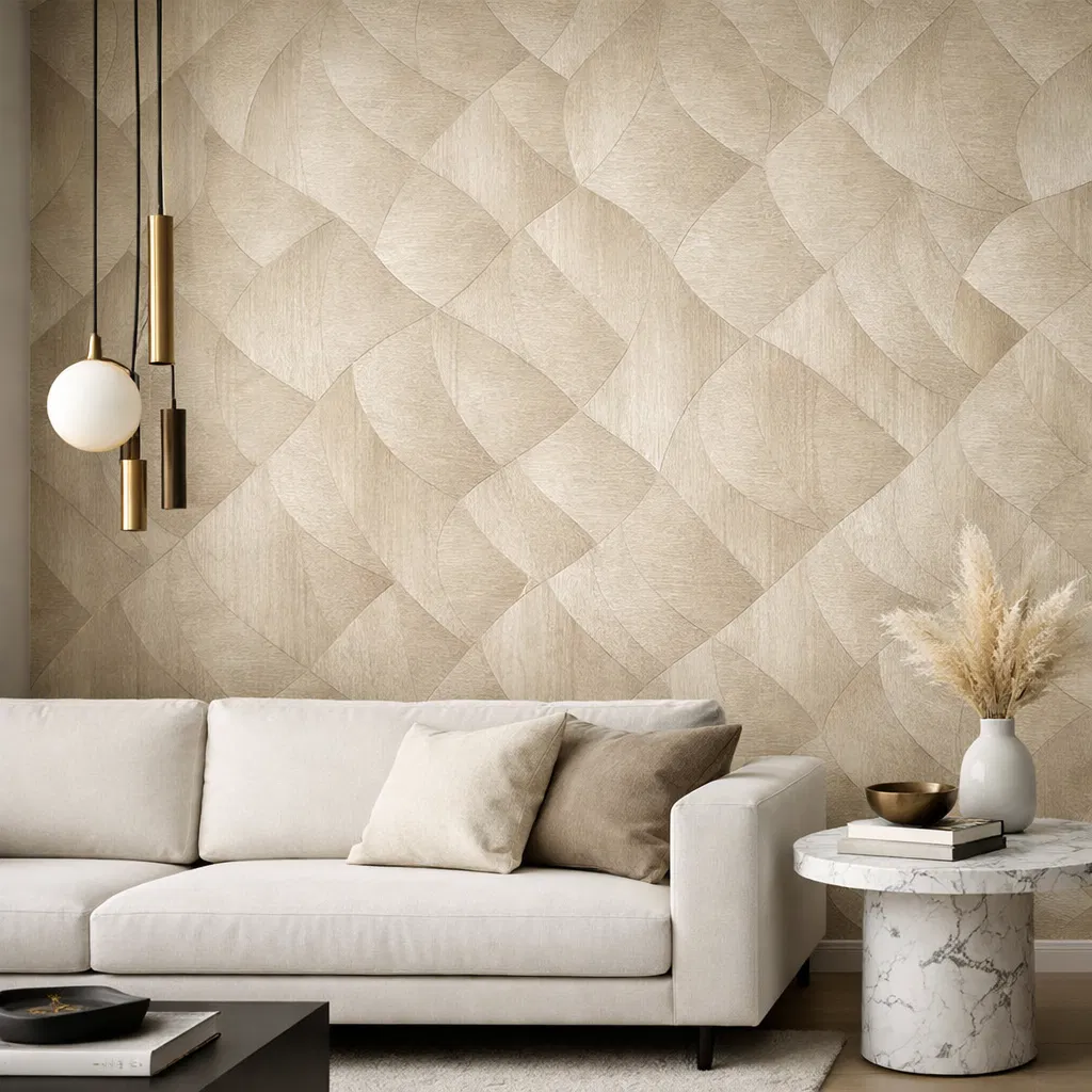 Textured wallpaper with 3D effect